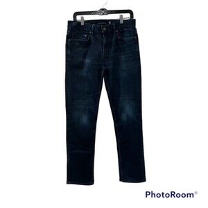 Banana Republic Mens Dark Washed Blue Slim Straight Leg Denim Jeans Size 32 x 32